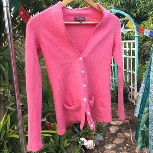 Mendocino Pink Cashmere Silk Blend Cardigan
